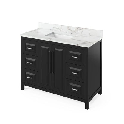 48 inch black single sink vanity