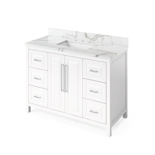 48 inch white single sink vanity