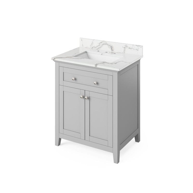 Grey freestanding bathroom vanity