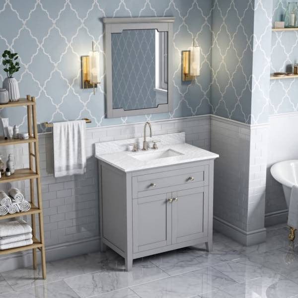 traditional single sink bathroom vanity