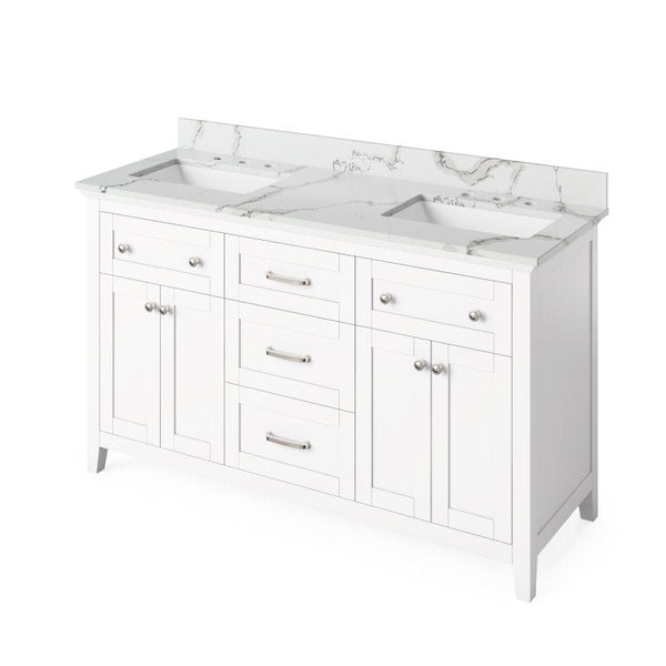 60 inch white single sink vanity