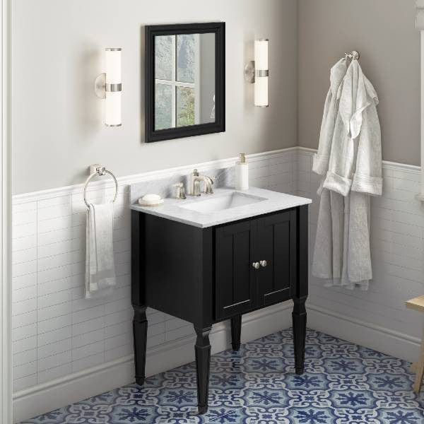 transitional single sink bathroom vanity