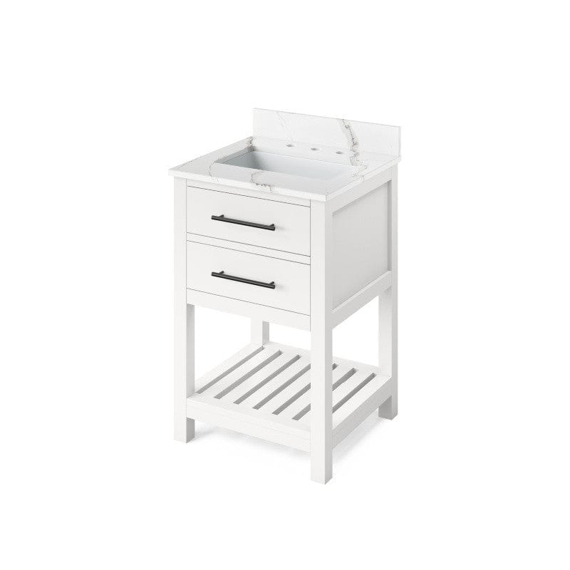 24 inch white single sink vanity