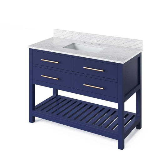 48 inch hale blue single sink vanity