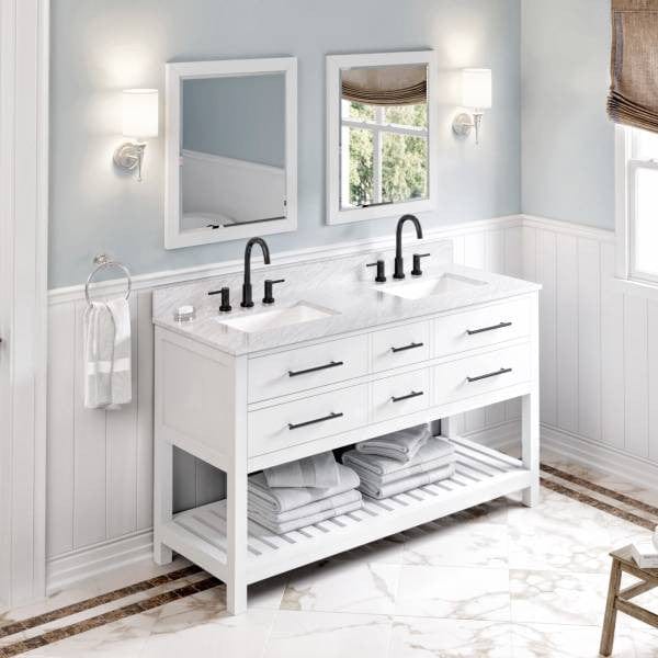 Double sink bathroom vanity