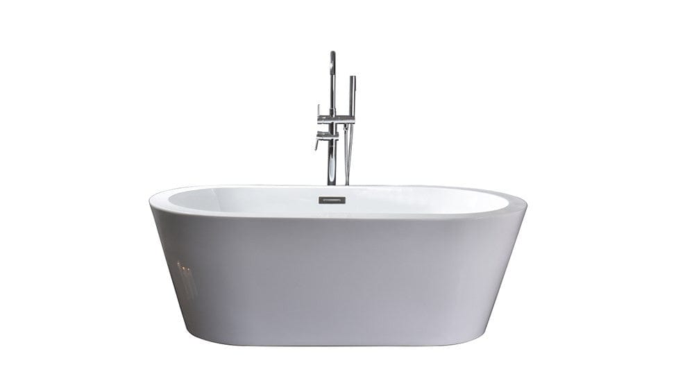 Lexora Lure 67 Free Standing Acrylic Bathtub | Chrome Drain