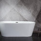 Lexora Melina 59" Free Standing Acrylic Bathtub | Chrome Drain
