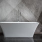 Lexora Melina 63" Free Standing Acrylic Bathtub | Chrome Drain