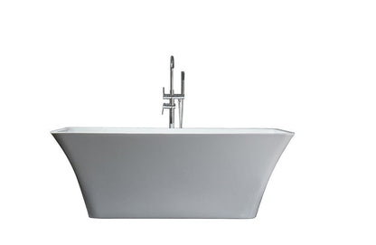 Lexora Vinter 67" Free Standing Acrylic Bathtub | Chrome Drain