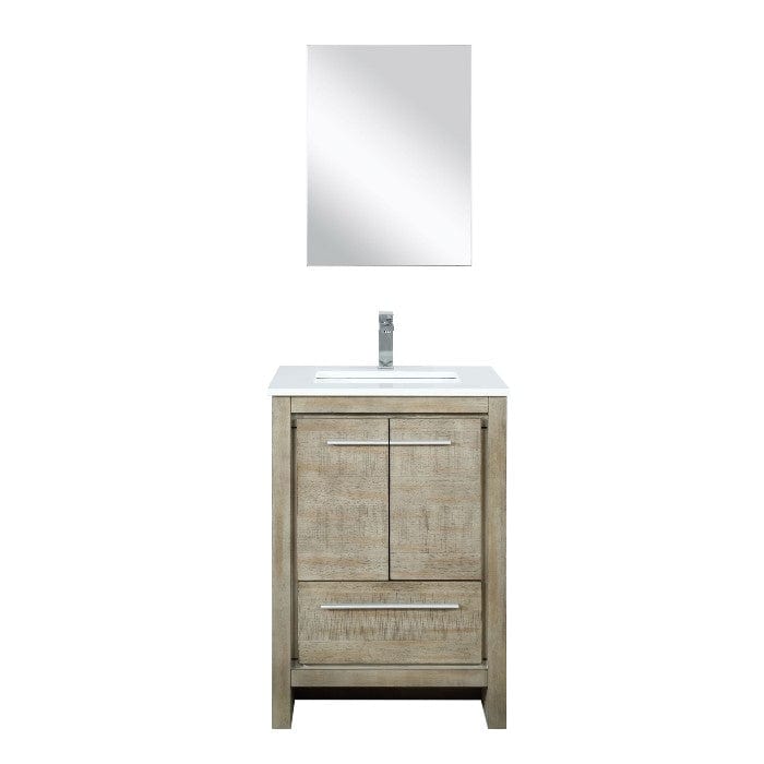 Lexora Vanities Lexora Contemporary Lafarre  24" Rustic Acacia Bathroom Vanity Set w/ Balzani Gun Metal Faucet