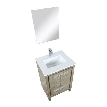Lexora Vanities Lexora Contemporary Lafarre  24" Rustic Acacia Bathroom Vanity Set w/ Balzani Gun Metal Faucet