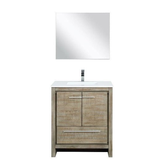 Lexora Vanities Lexora Contemporary Lafarre  30" Rustic Acacia Bathroom Vanity Set w/ Monte Chrome Faucet