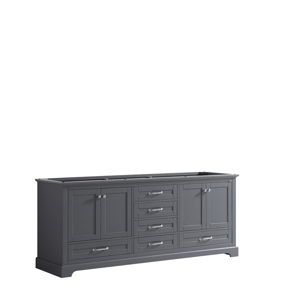 Lexora Dukes 80" Dark Grey Vanity Cabinet Only