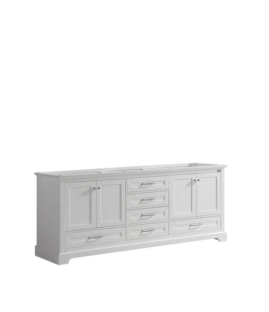 Lexora Dukes 80" White Vanity Cabinet Only