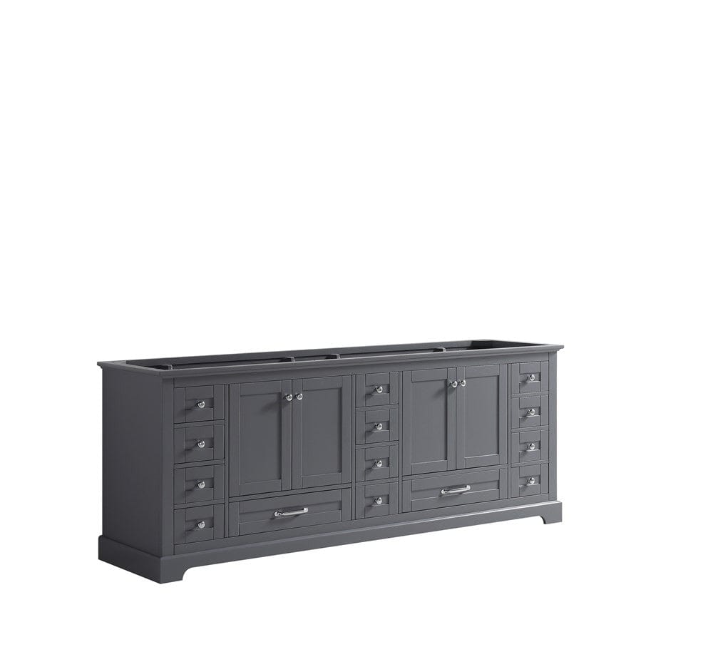 Lexora Dukes 84" Dark Grey Vanity Cabinet Only