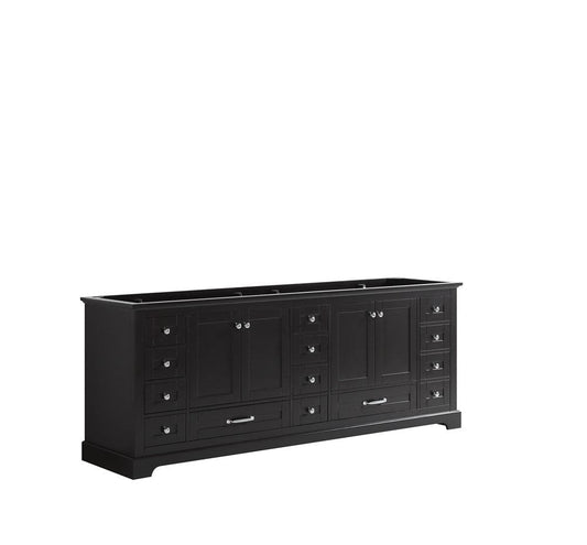 Lexora Dukes 84" Espresso Vanity Cabinet Only