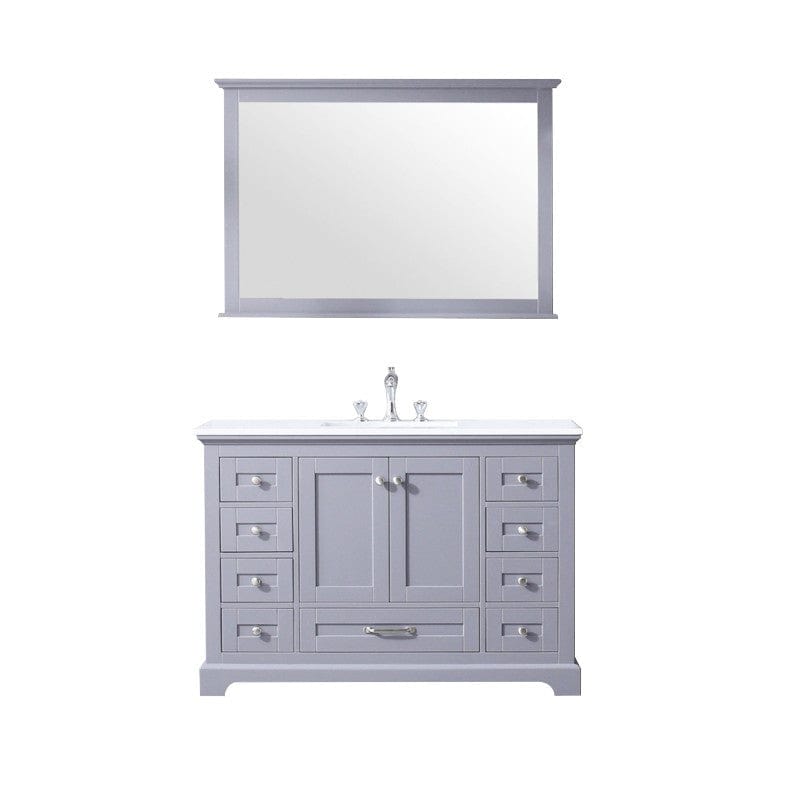 Lexora Dukes Modern 48" Dark Grey Single Sink Vanity Set