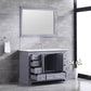 Lexora Dukes Modern 48" Dark Grey Single Sink Vanity Set