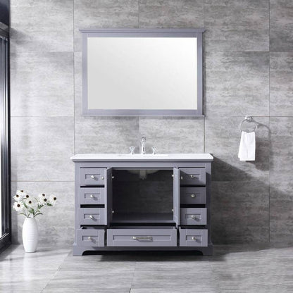 Lexora Dukes Modern 48" Dark Grey Single Sink Vanity Set