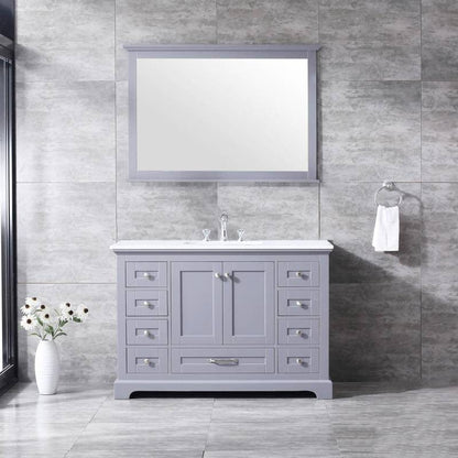 Lexora Dukes Modern 48" Dark Grey Single Sink Vanity Set