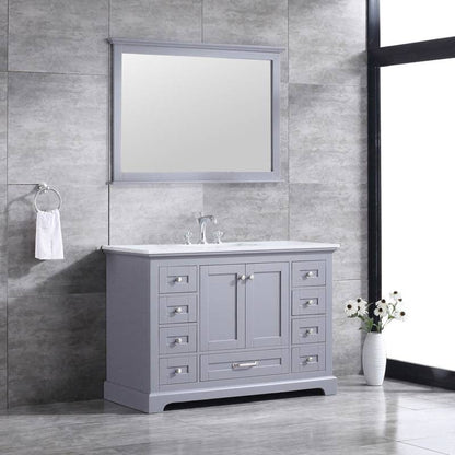 Lexora Dukes Modern 48" Dark Grey Single Sink Vanity Set