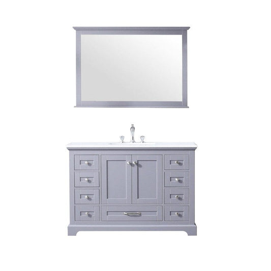 Lexora Vanities Lexora Dukes Modern 48" Dark Grey Single Sink Vanity with 48"Mirror