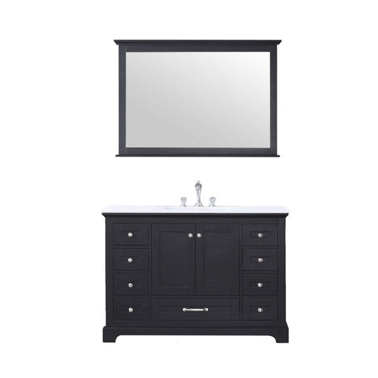 Lexora Vanities Lexora Dukes Modern 48" Espresso Single Sink Vanity with 48"Mirror