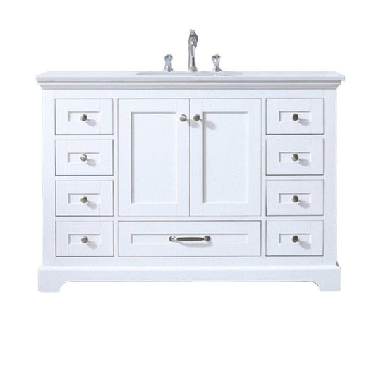 Lexora Vanities Lexora Dukes Modern 48" White Single Sink Vanity