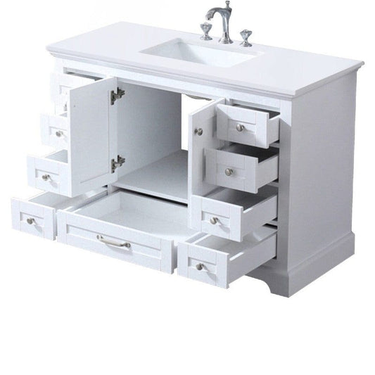 white single sink bathroom vanity