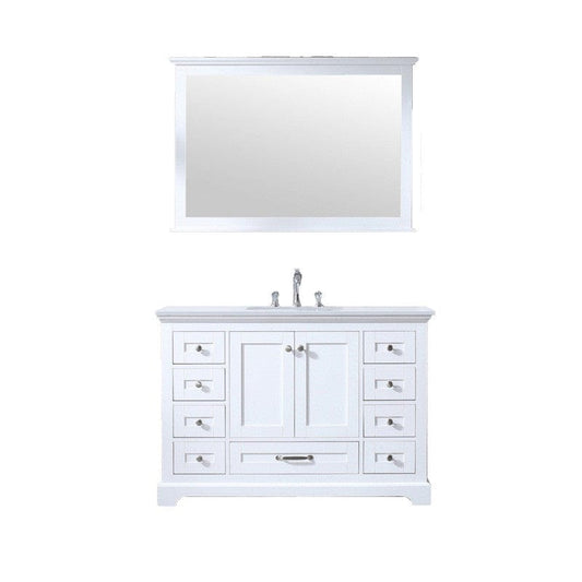 Lexora Vanities Lexora Dukes Modern 48" White Single Sink Vanity Set