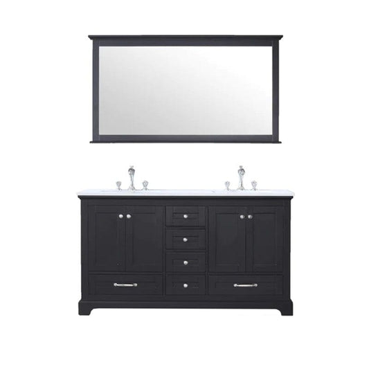 Lexora Vanities Lexora Dukes Modern 60" Espresso Double Sink Vanity with 58"Mirror