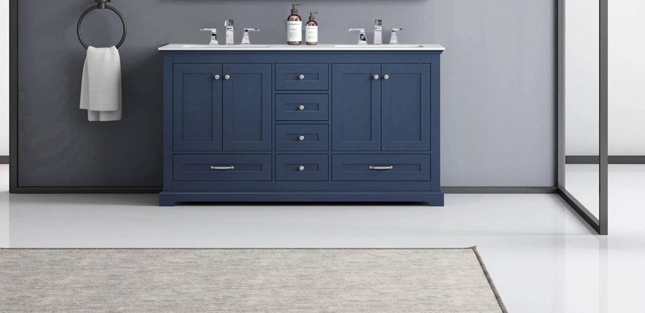 navy blue bathroom vanity