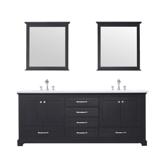 Lexora Vanities Lexora Dukes Modern 80" Espresso Double Sink Vanity with Mirror