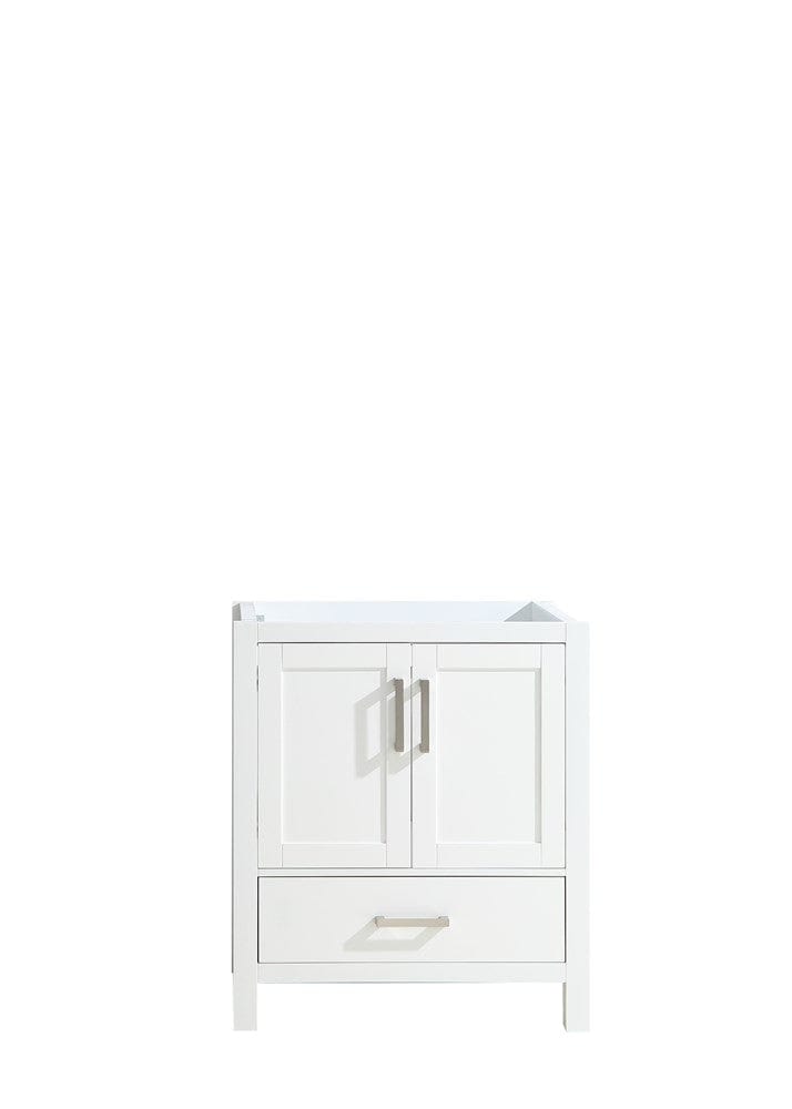 Lexora Jacques 30" White Vanity Cabinet Only