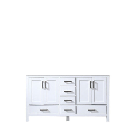 Lexora Jacques 60" White Vanity Cabinet Only