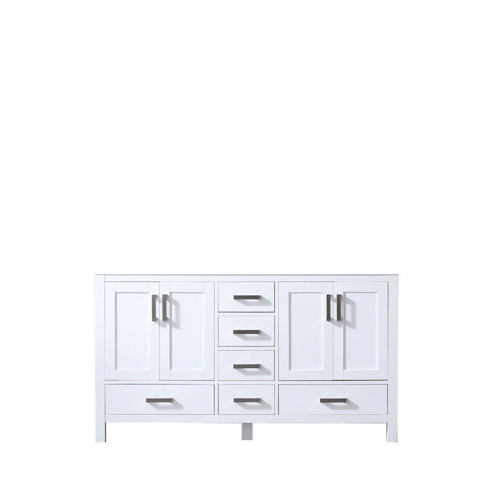 Lexora Jacques 60" White Vanity Cabinet Only