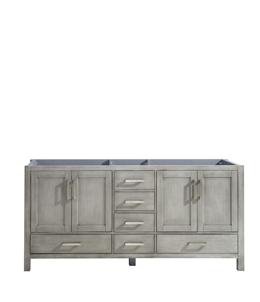 Lexora Jacques 72" Distressed Grey Vanity Cabinet Only