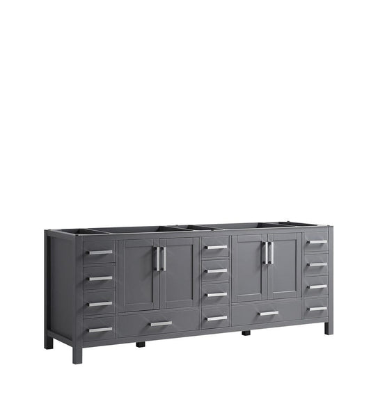 Lexora Jacques 84" Dark Grey Vanity Cabinet Only