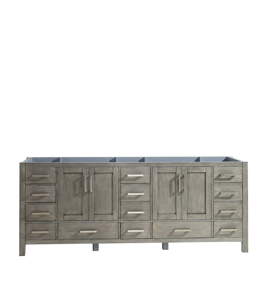 Lexora Jacques 84 Distressed Grey Vanity Cabinet Only