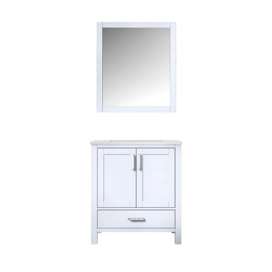 Lexora Vanities Lexora Jacques Modern 30" White Single Sink Vanity Set