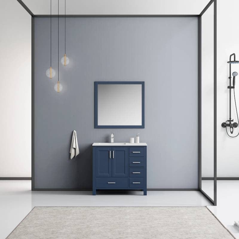 navy blue freestanding bathroom vanity