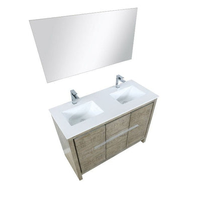 Lexora Vanities Lexora Lafarre  Contemporary 48" Rustic Acacia Bathroom Vanity Set w/ Monte Chrome Faucet