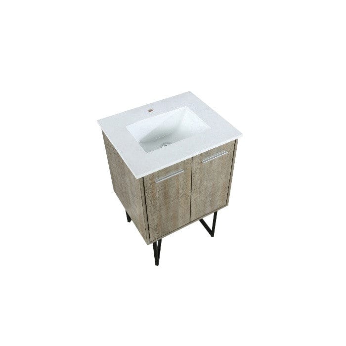 white quartz top vanity