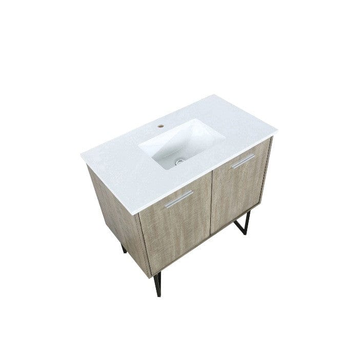 white quartz top vanity