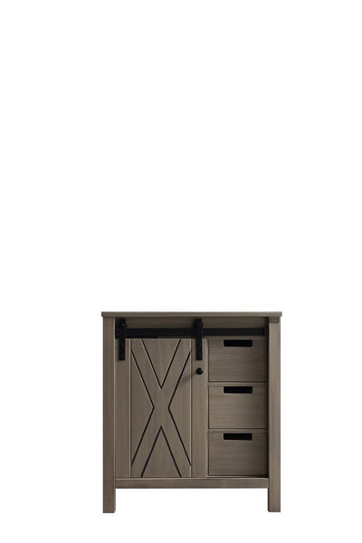 Lexora Marsyas 30 Ash Grey Vanity Cabinet Only
