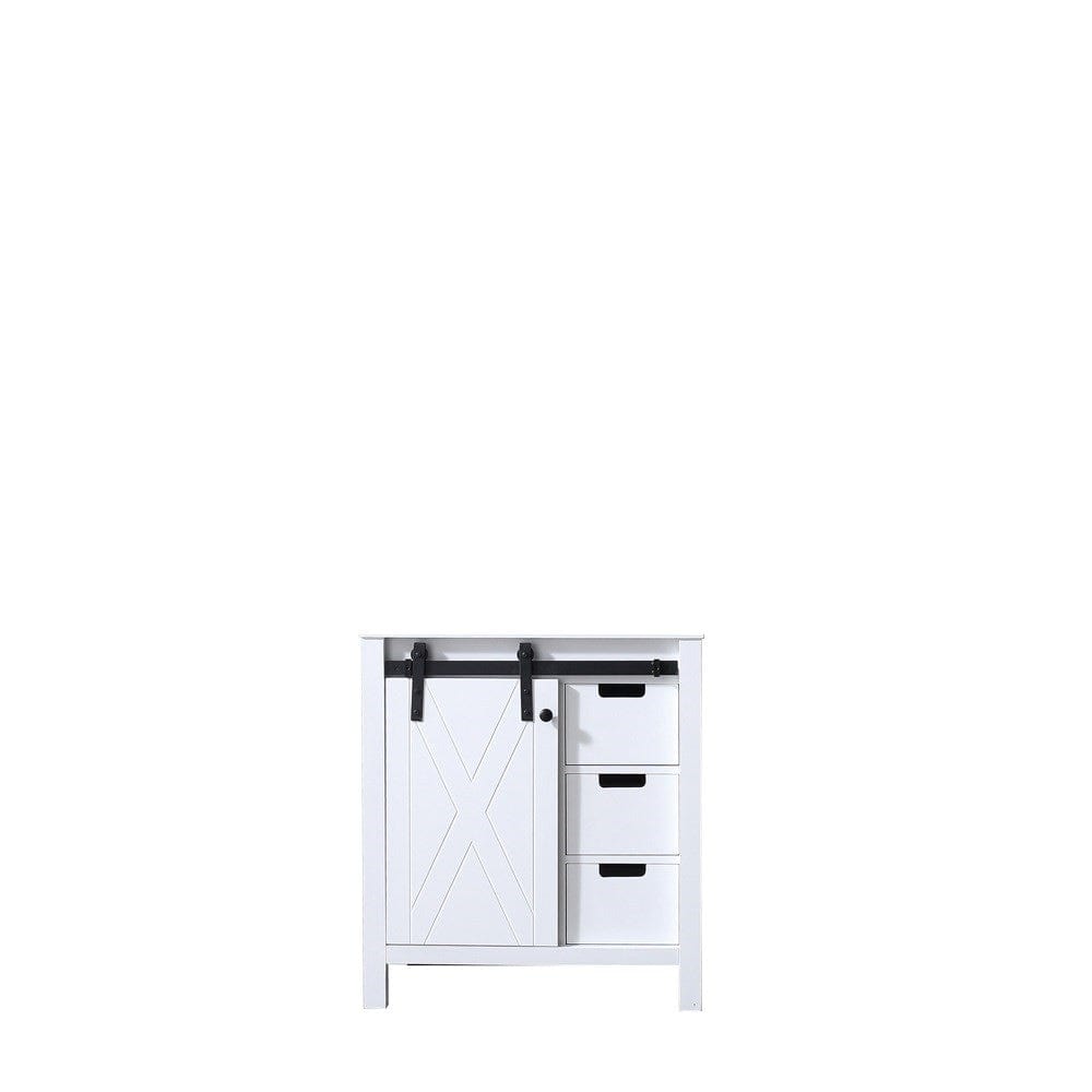 Lexora Marsyas 30" White Vanity Cabinet Only