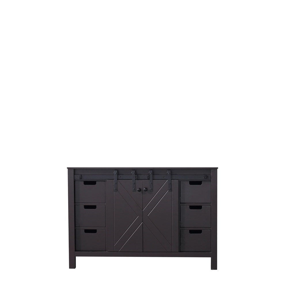 Lexora Marsyas 48" Brown Vanity Cabinet Only