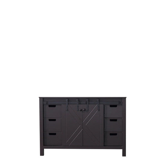 Lexora Marsyas 48" Brown Vanity Cabinet Only