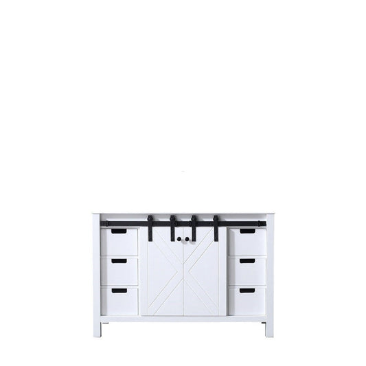 Lexora Marsyas 48" White Vanity Cabinet Only