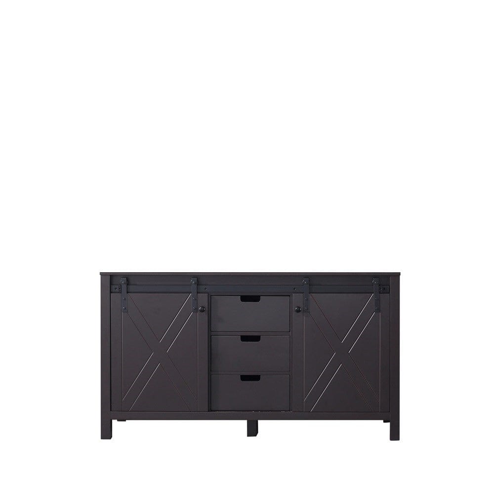 Lexora Marsyas 60" Brown Vanity Cabinet Only